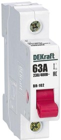 Выключатель нагрузки (мини-рубильник) ВН-102 1P 063A DEKraft