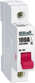 Выключатель нагрузки (мини-рубильник) ВН-102 1P 100A DEKraft