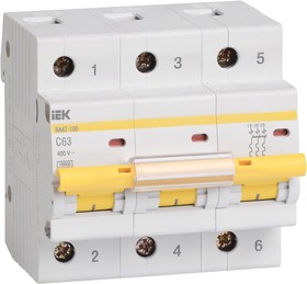 Авт. выкл. ВА47-100 3Р 063А 10 кА х-ка С IEK