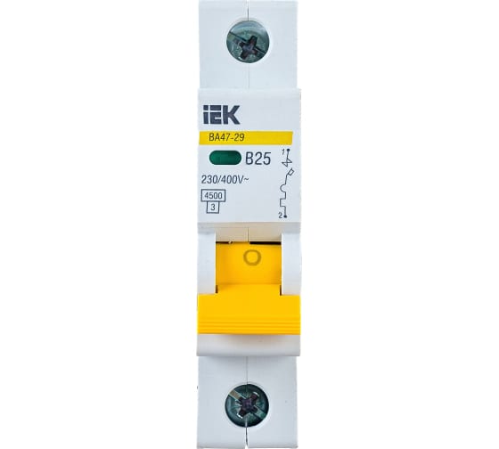 Авт. выкл.  ВА47-029 1Р 25А 4,5кА х-ка В IEK